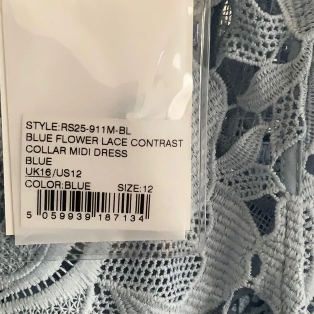 Self-Portrait Blue Lace Midi Dress - Picture 3 of 3